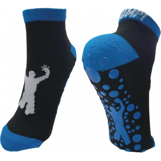 Black/Royal Blue Trampoline Jump Socks Size XL - 11"