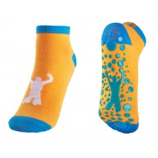 Orange/Blue Trampoline Jump Socks  Size SM -6.5"